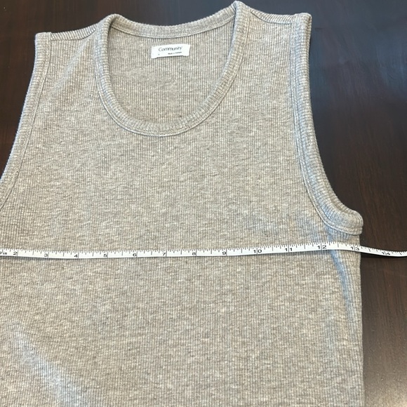 Aritzia Community Grey Midi Ribbed Sleeveless Stretch Tank Dress Size S - Picture 10 of 16